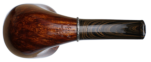 Larry Roush Smooth Bent Dublin with Rope Finish Silver (U) (2454)