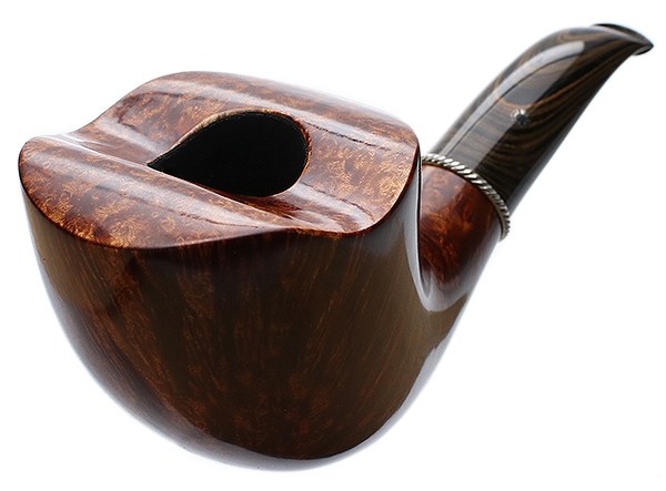 Larry Roush Smooth Bent Dublin with Rope Finish Silver (U) (2454)