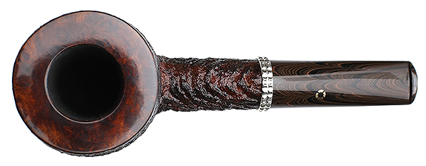Larry Roush Sandblasted Billiard with Hammer Finish Silver (S5) (2452)