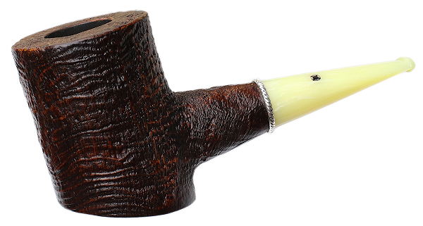 Larry Roush Sandblasted Poker with Rope Finish Silver and Bakelite (S5) (2456)