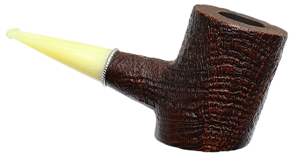 Larry Roush Sandblasted Poker with Rope Finish Silver and Bakelite (S5) (2456)