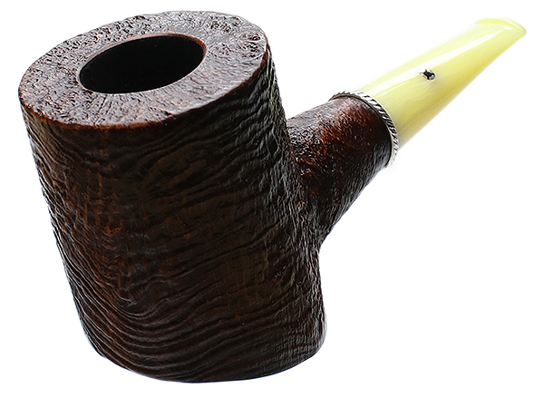 Larry Roush Sandblasted Poker with Rope Finish Silver and Bakelite (S5) (2456)