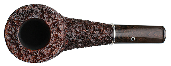 Larry Roush Rusticated & Sandblasted Billiard with Silver (S4) (2457)