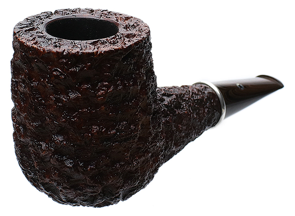 Larry Roush Rusticated & Sandblasted Billiard with Silver (S4) (2457)