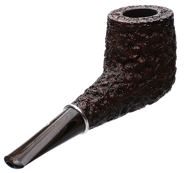 Larry Roush Rusticated & Sandblasted Billiard with Silver (S4) (2457)