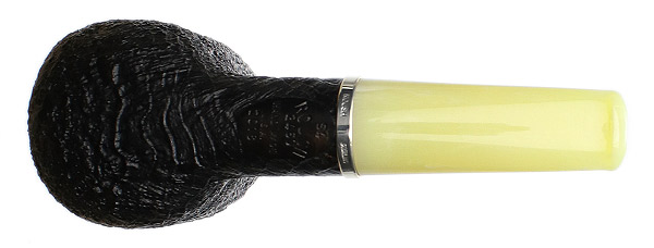 Larry Roush Sandblasted Billiard with Silver and Bakelite (S4) (2460)