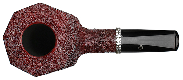 Larry Roush Sandblasted Paneled Poker with Hammer Finish Silver (L3) (2467)