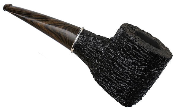 Larry Roush Sandblasted Bent Pot with Silver (S4) (2466)