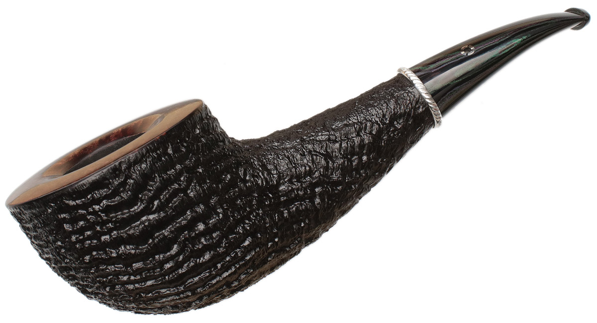 Larry Roush Partially Sandblasted Horn with Silver (S5) (2520)