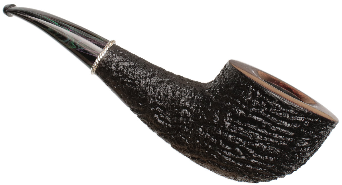 Larry Roush Partially Sandblasted Horn with Silver (S5) (2520)