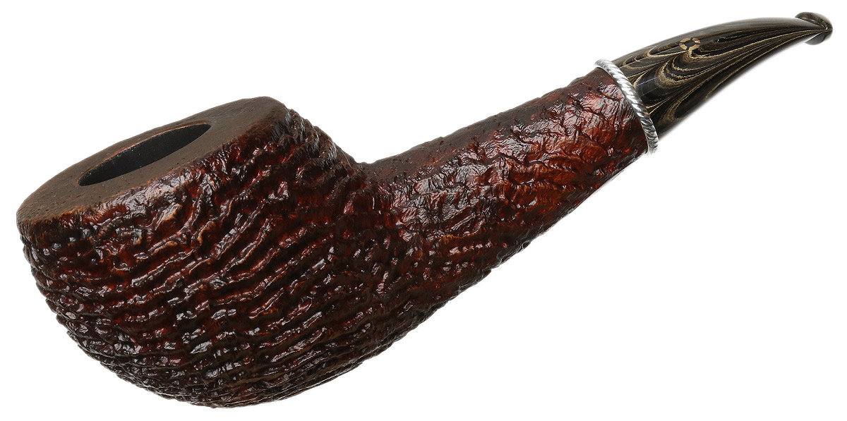 Larry Roush Sandblasted Bent Apple with Silver (S5) (2550)
