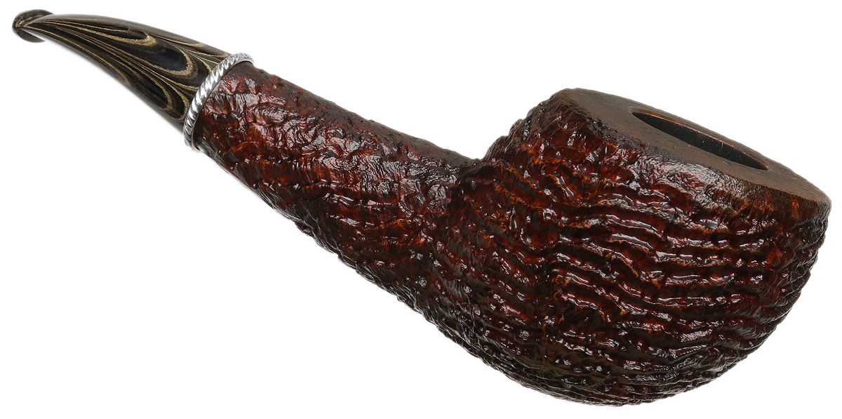 Larry Roush Sandblasted Bent Apple with Silver (S5) (2550)