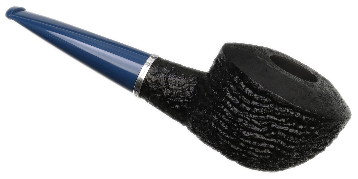 Sandblasted Oversized Rhodesian with Silver (L3) (2635) Tobacco Pipe