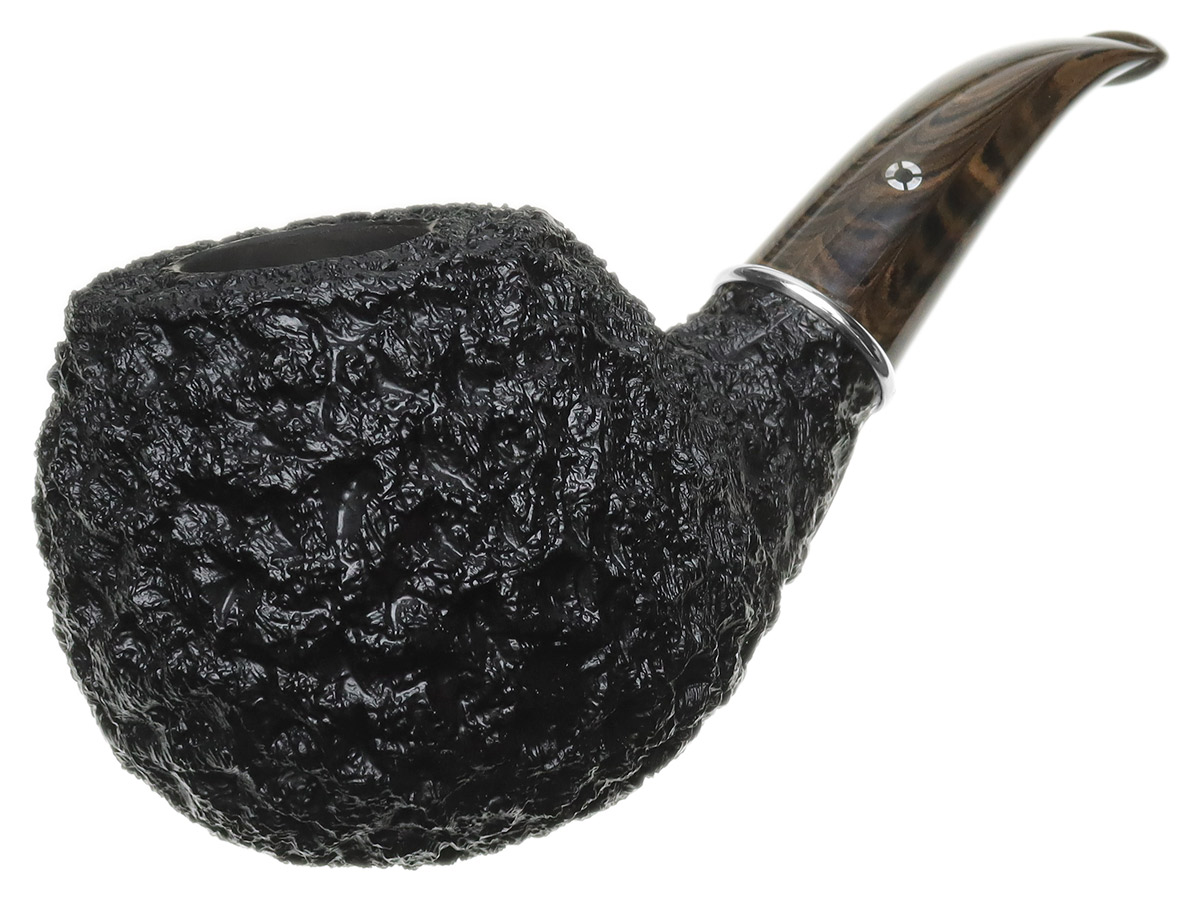 Larry Roush Rusticated & Sandblasted Oversized Bent Apple with Silver (L3) (2700)