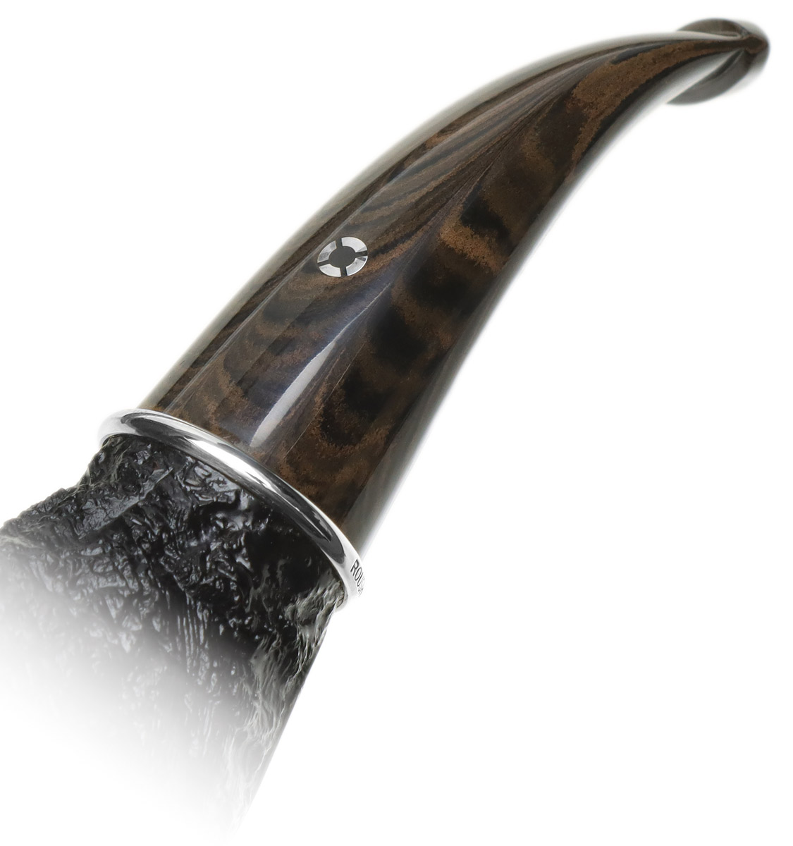 Larry Roush Rusticated & Sandblasted Oversized Bent Apple with Silver (L3) (2700)