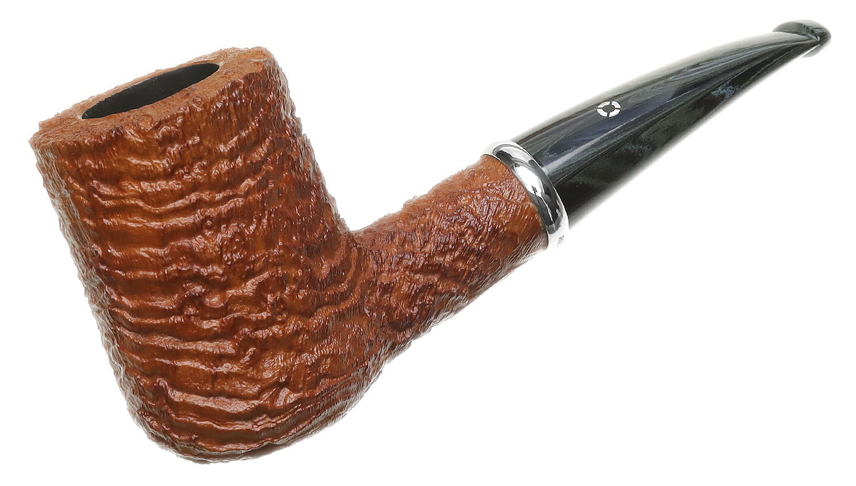 Larry Roush Sandblasted Natural Billiard with Silver (S4) (2717)