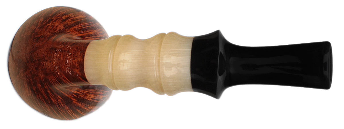 Cornelius M&auml;nz Smooth Bent Apple with Bamboo Carved Horn