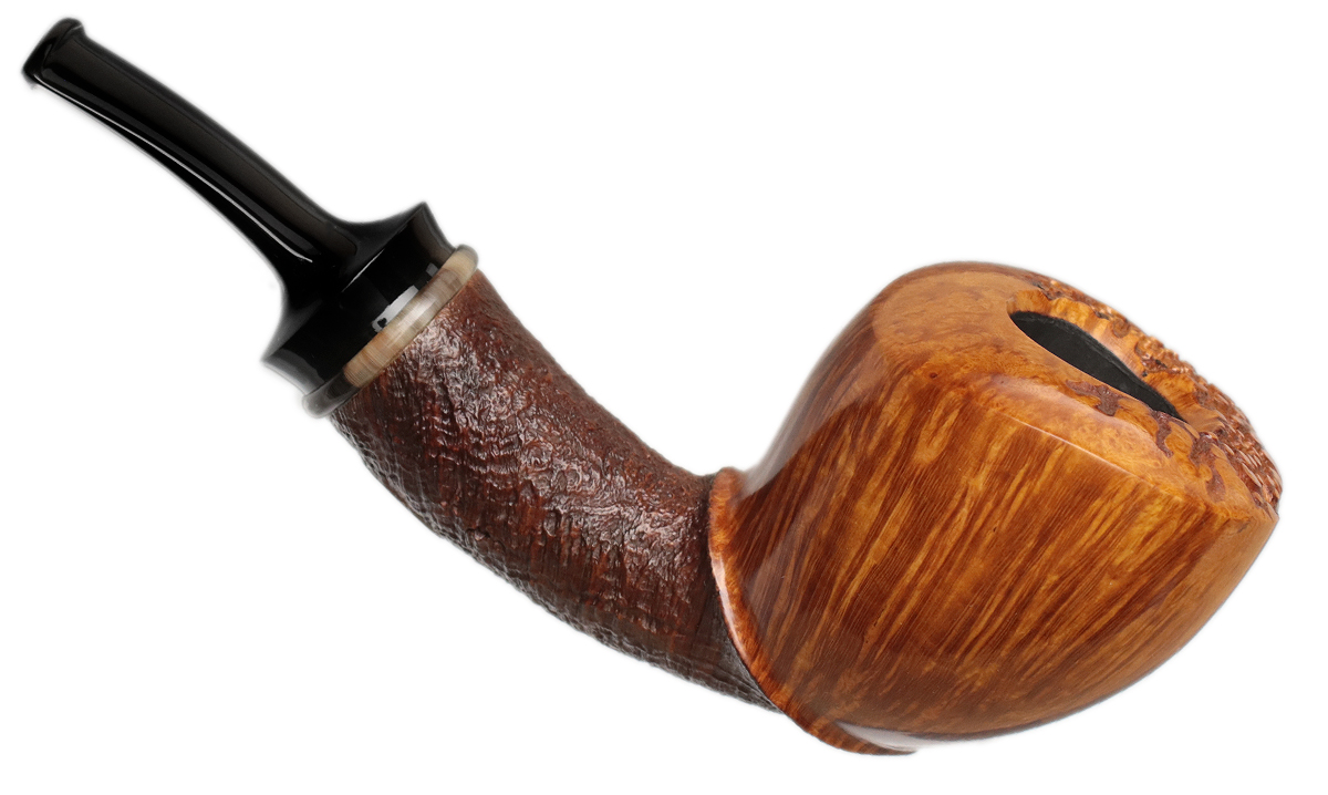 Yuwei Partially Sandblasted Bent Dublin with Horn