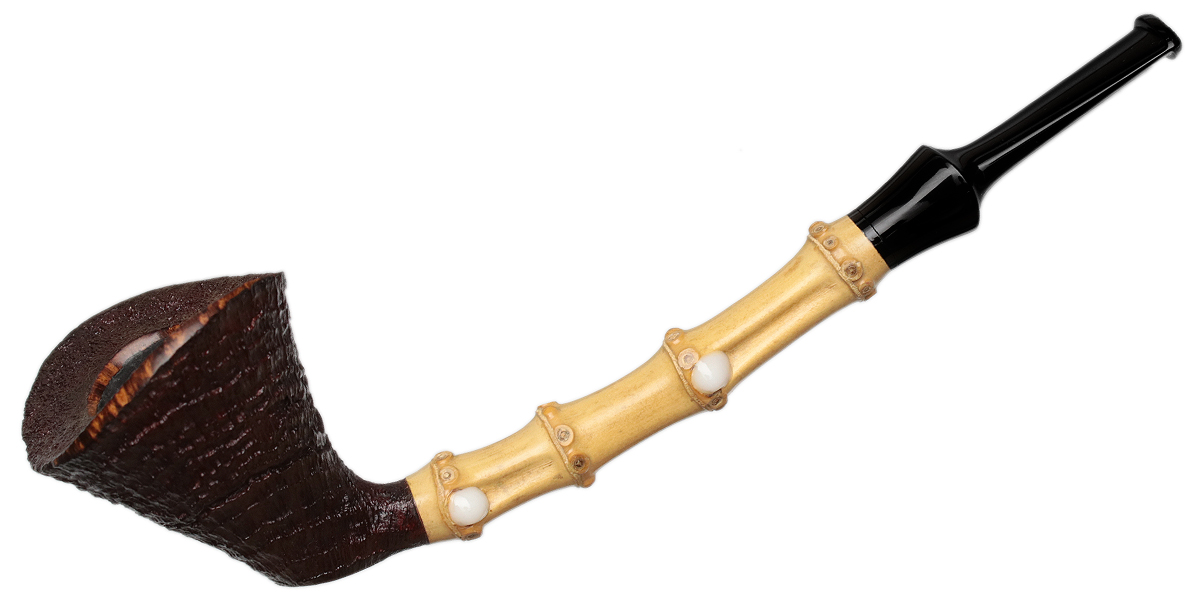 Yuwei Partially Sandblasted Bent Dublin with Bamboo