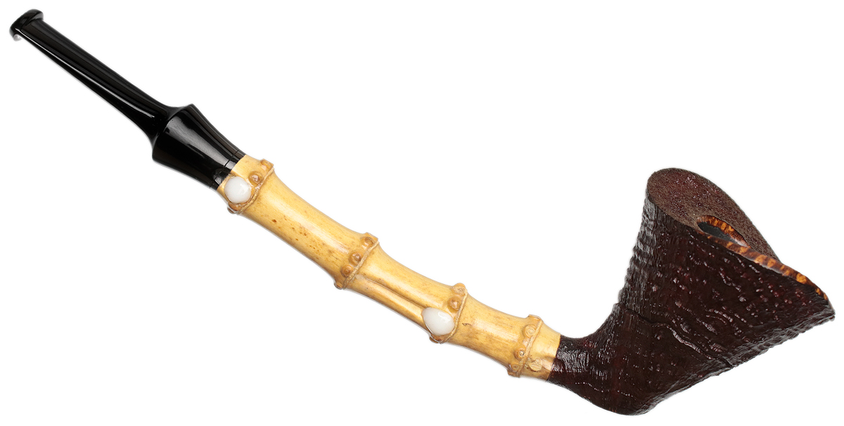 Yuwei Partially Sandblasted Bent Dublin with Bamboo