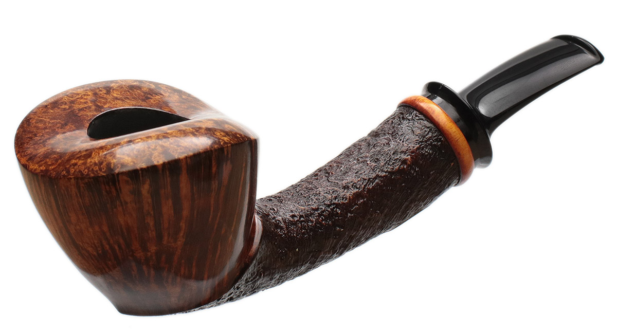 Yuwei Partially Sandblasted Bent Dublin with Boxwood