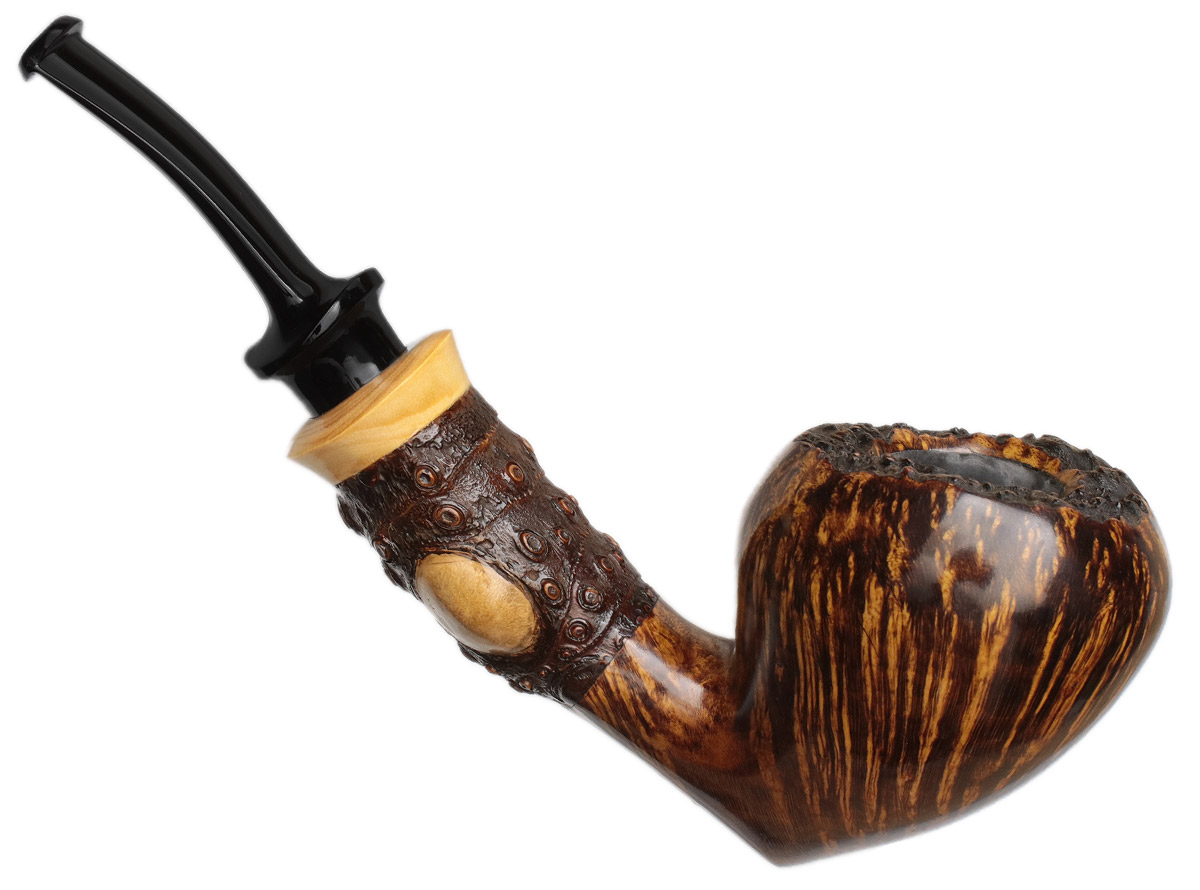 Yuwei Smooth Acorn with Bamboo and Boxwood
