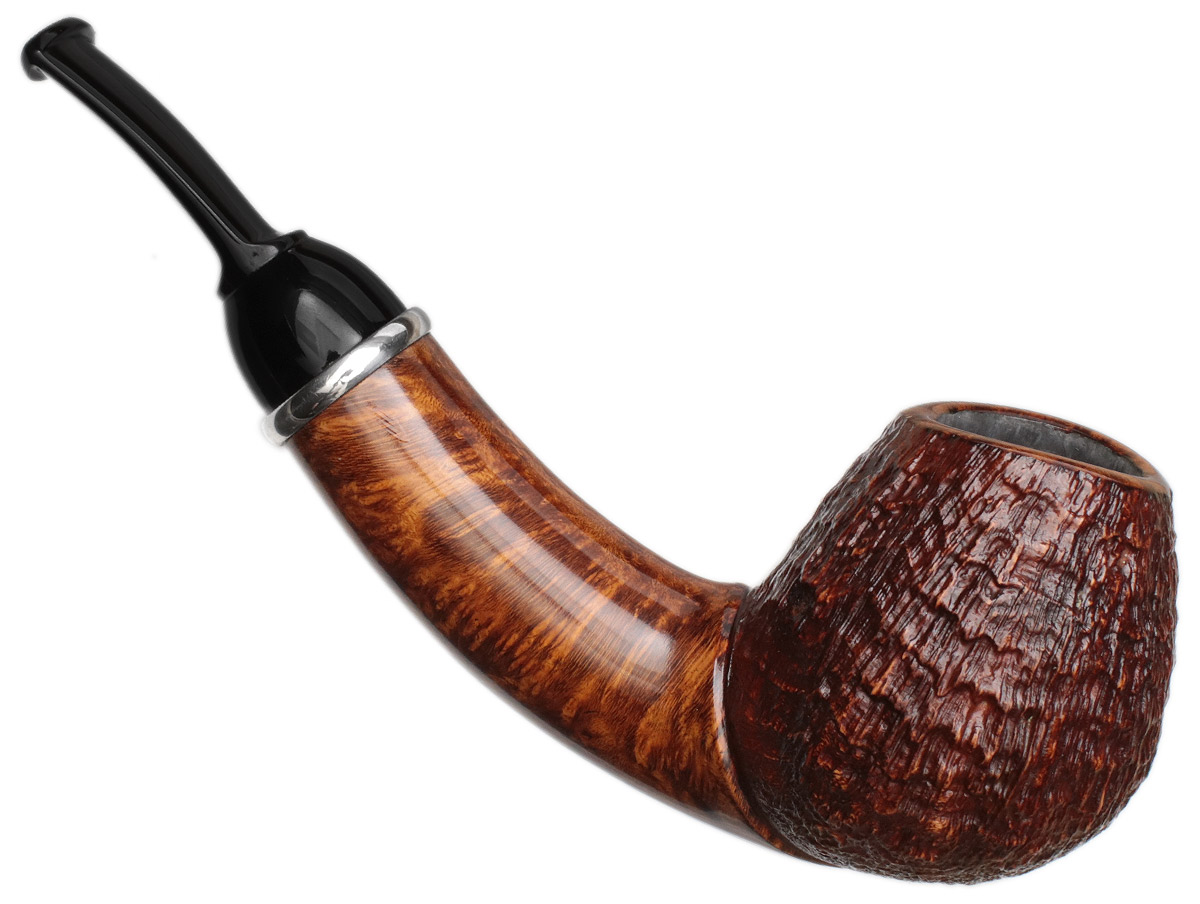 Yuwei Partially Sandblasted Bent Brandy with Silver