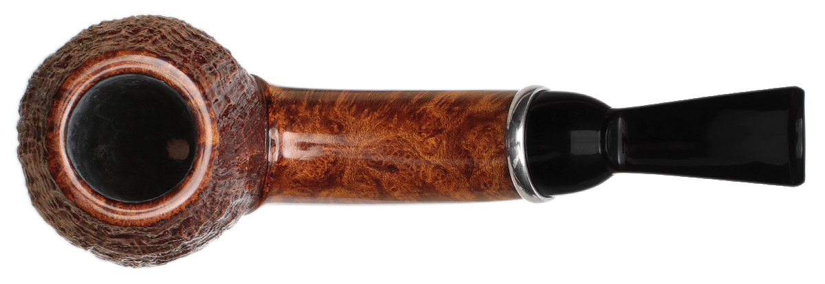 Yuwei Partially Sandblasted Bent Brandy with Silver