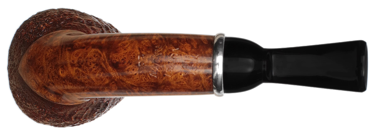 Yuwei Partially Sandblasted Bent Brandy with Silver