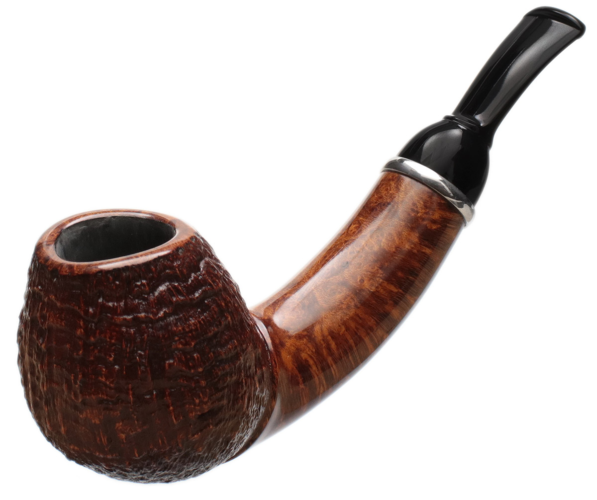 Yuwei Partially Sandblasted Bent Brandy with Silver