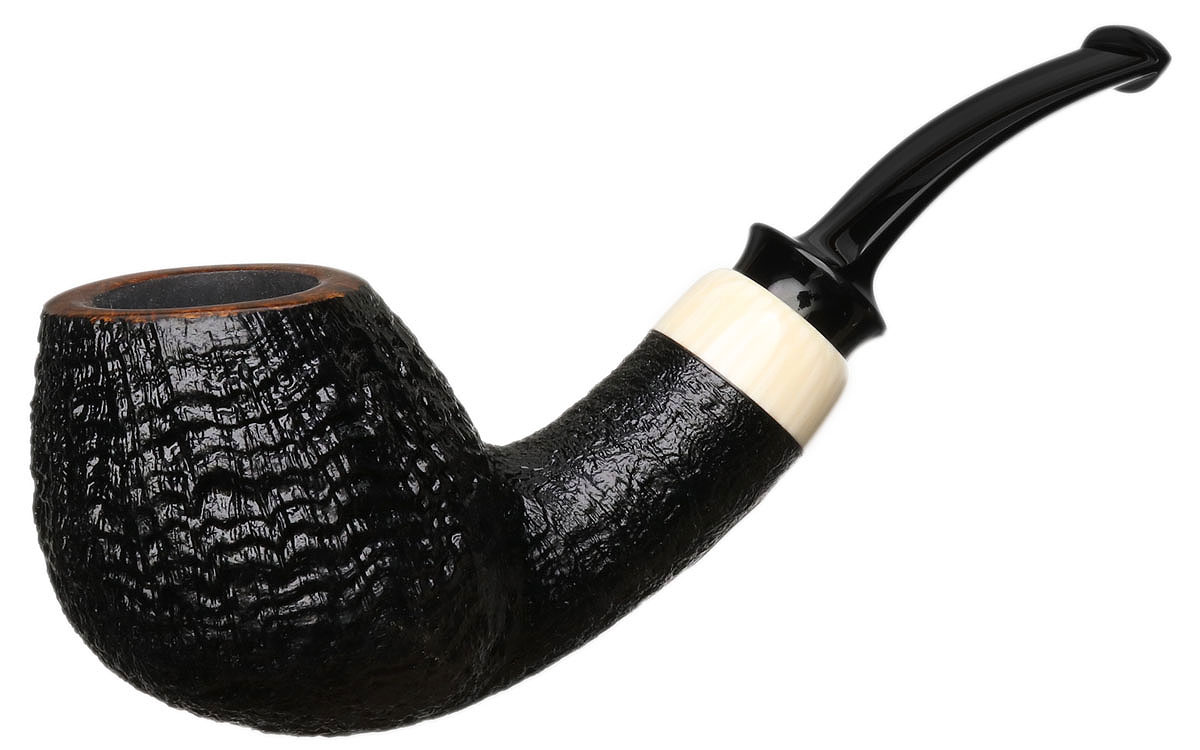 Alexander Hasty Sandblasted Bent Brandy with Ivorite