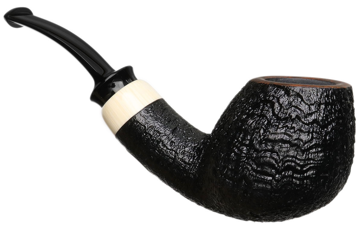 Alexander Hasty Sandblasted Bent Brandy with Ivorite