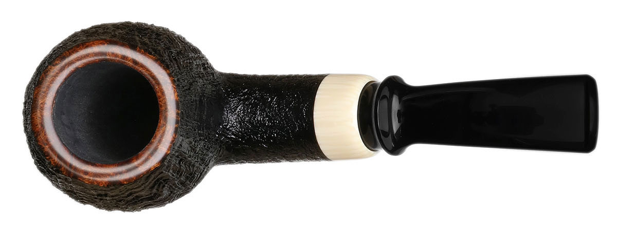 Alexander Hasty Sandblasted Bent Brandy with Ivorite