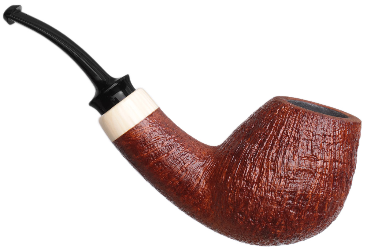 Alexander Hasty Sandblasted Bent Brandy with Ivorite