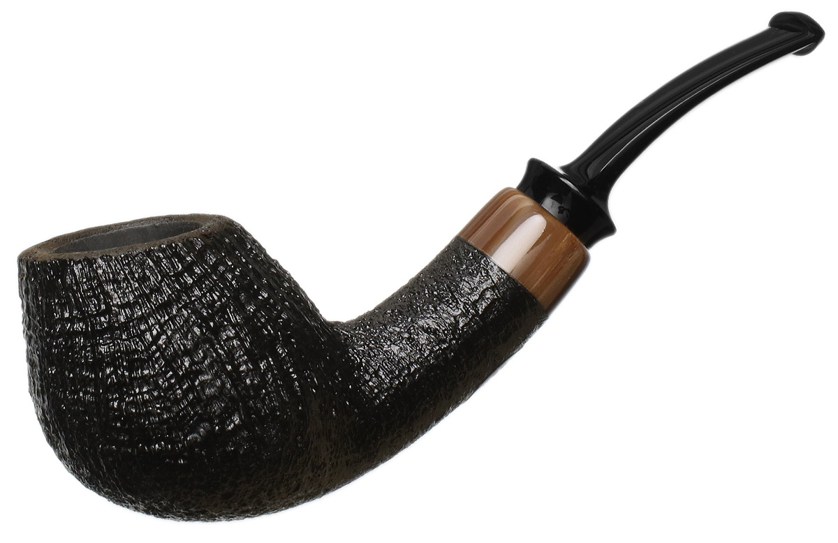 Alexander Hasty Sandblasted Bent Brandy with Ox Horn