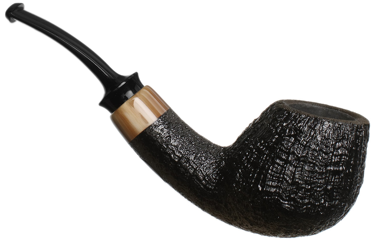 Alexander Hasty Sandblasted Bent Brandy with Ox Horn