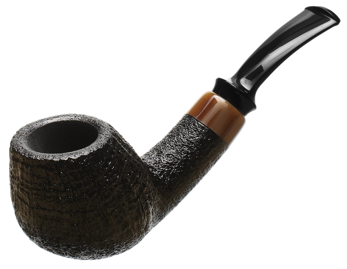 Alexander Hasty Sandblasted Bent Brandy with Ox Horn