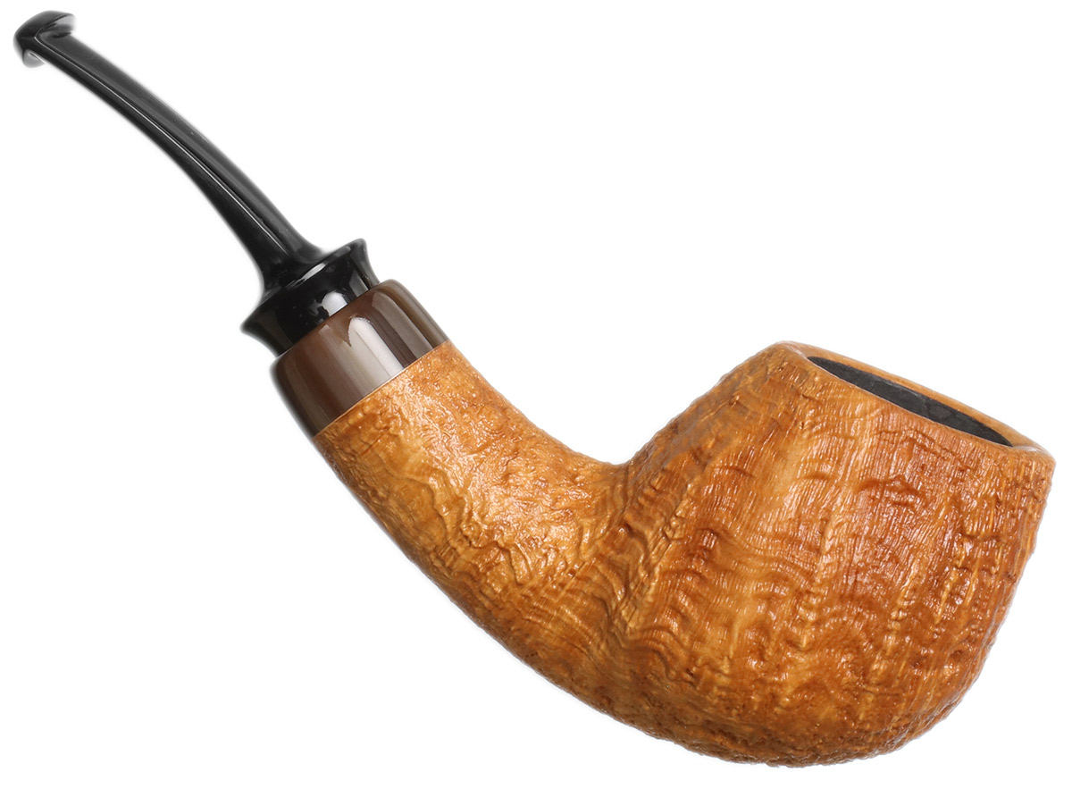 Alexander Hasty Sandblasted Bent Brandy with Ox Horn