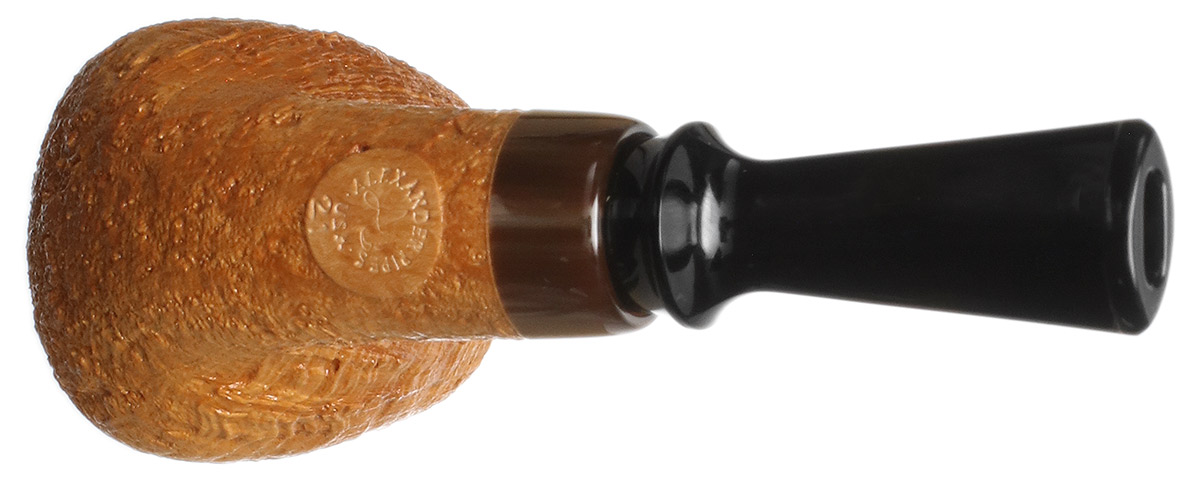 Alexander Hasty Sandblasted Bent Brandy with Ox Horn
