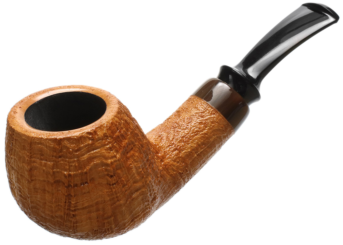 Alexander Hasty Sandblasted Bent Brandy with Ox Horn