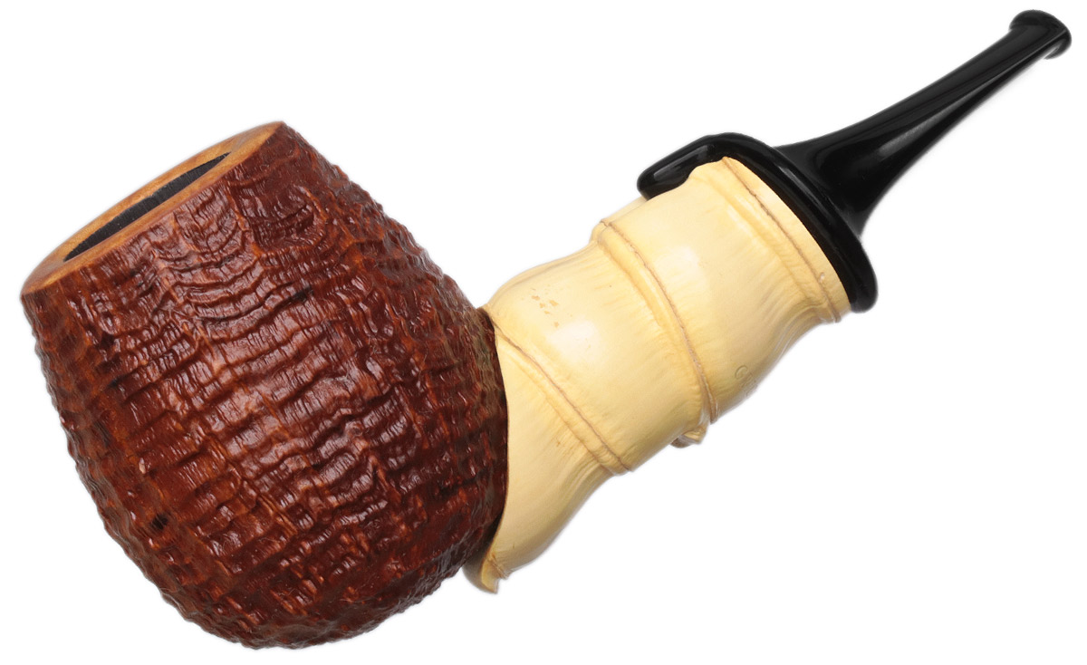 Andrey Grigoriev Sandblasted Billiard with Buddha Belly Bamboo (Magnetic Stem)