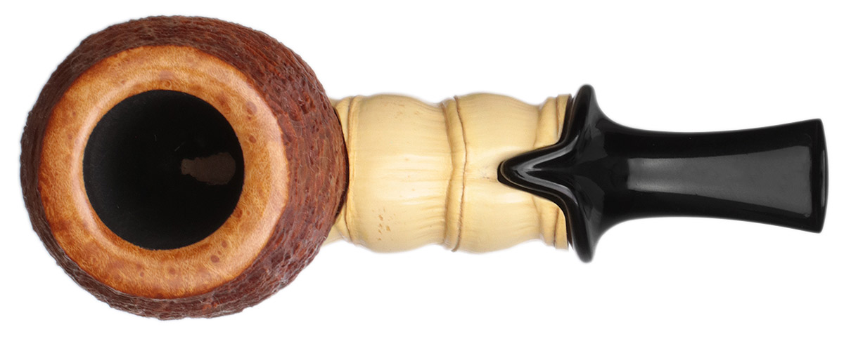 Andrey Grigoriev Sandblasted Billiard with Buddha Belly Bamboo (Magnetic Stem)