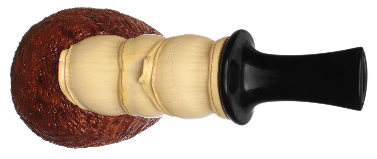 Andrey Grigoriev Sandblasted Billiard with Buddha Belly Bamboo (Magnetic Stem)