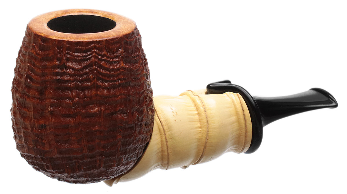Andrey Grigoriev Sandblasted Billiard with Buddha Belly Bamboo (Magnetic Stem)