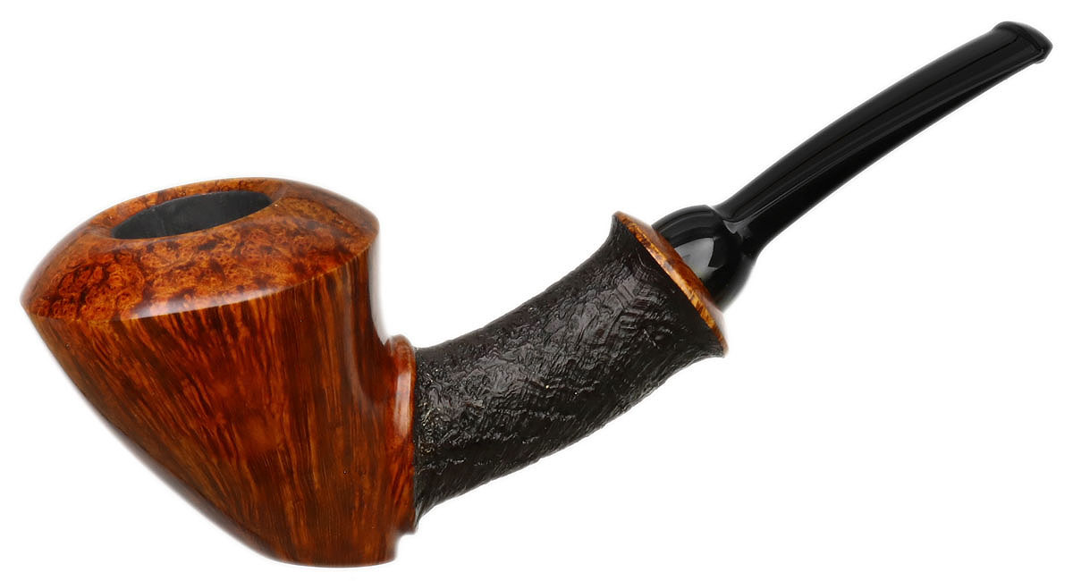 Yang Kun Partially Sandblasted Bent Dublin Sitter (Four Footprints) (2239)