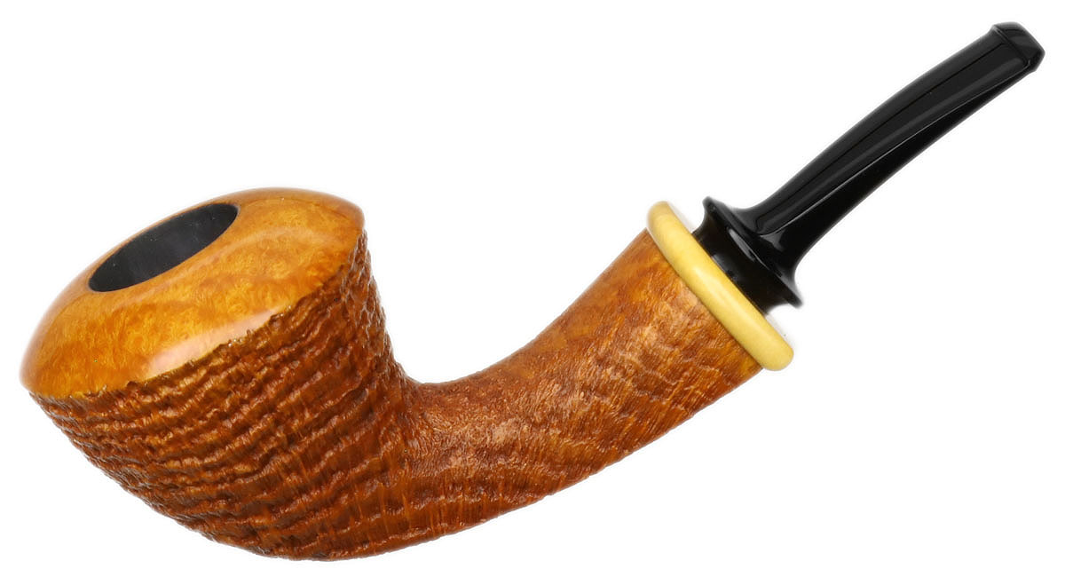 Yang Kun Sandblasted Bent Dublin with Boxwood (Four Footprints) (2246)