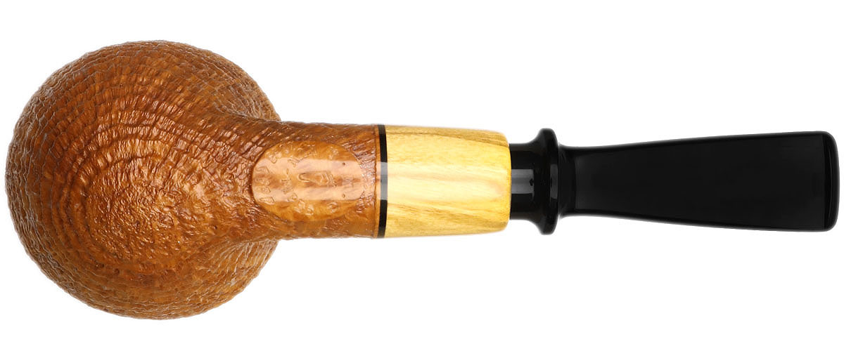 Yang Kun Sandblasted Bent Dublin with Olivewood (Four Footprints) (2233)