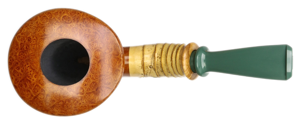 Yang Kun Smooth Bent Dublin with Bamboo and Olivewood (Signature) (2241)