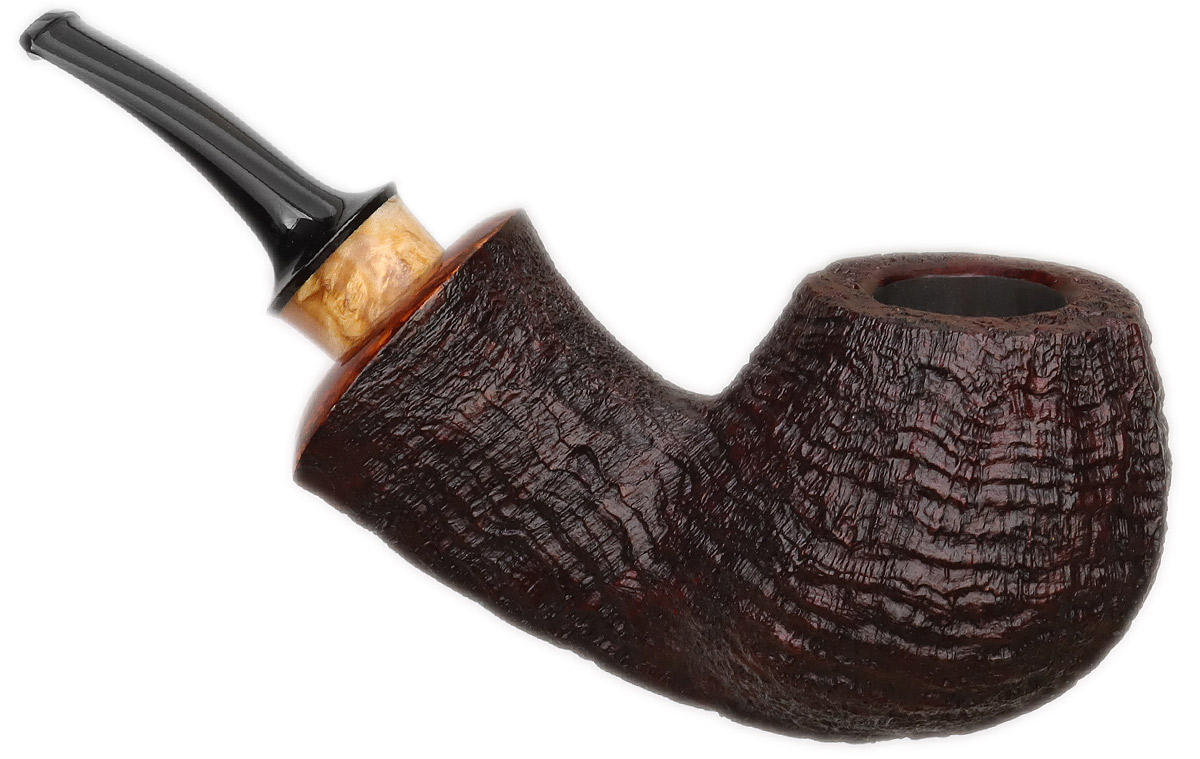 Yang Kun Sandblasted Bent Brandy with Masur Birch (245)