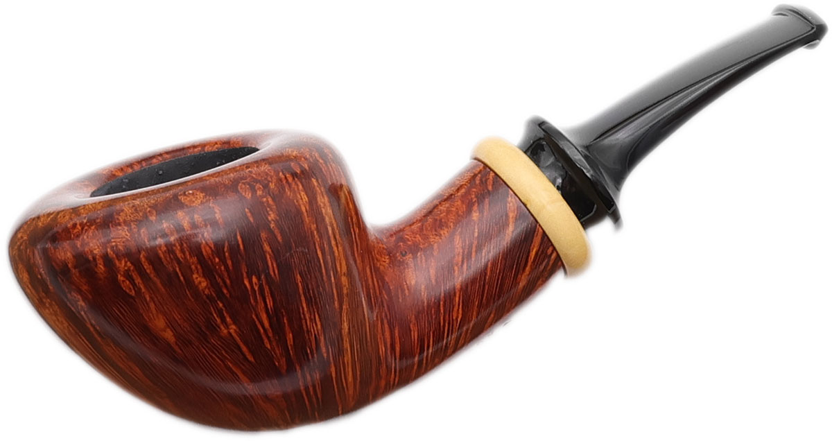Yang Kun Two Pipe Set Smooth Acorn with Boxwood and Sandblasted Dublin with Bamboo (U24.4)